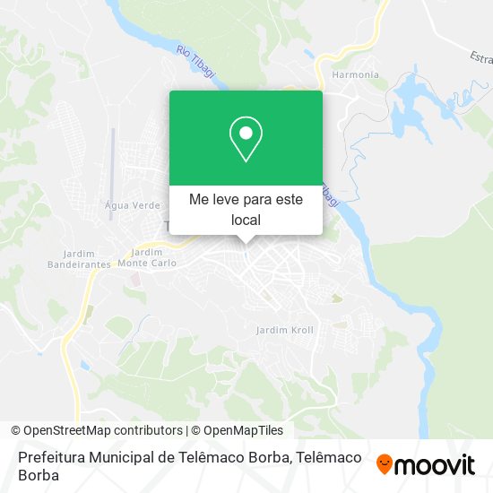 Prefeitura Municipal de Telêmaco Borba mapa