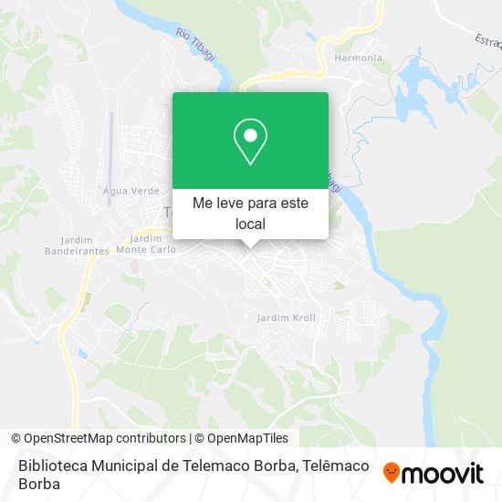 Biblioteca Municipal de Telemaco Borba mapa