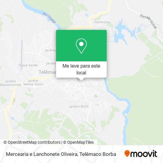 Mercearia e Lanchonete Oliveira mapa