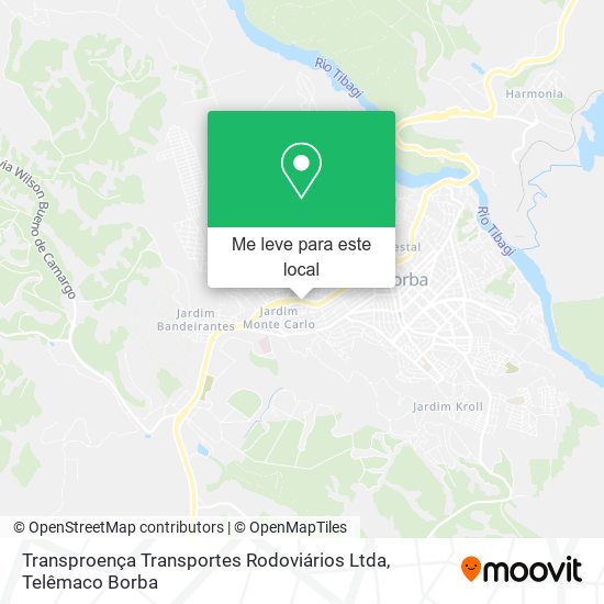 Transproença Transportes Rodoviários Ltda mapa