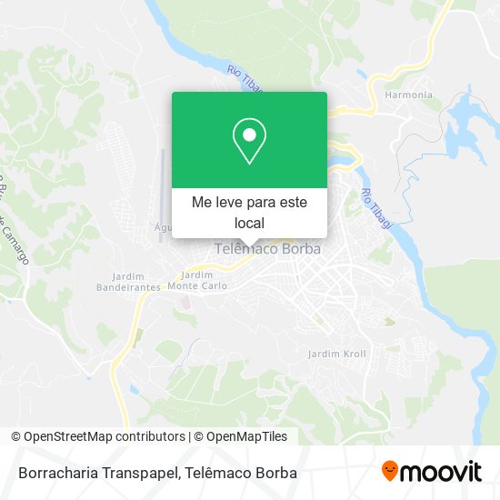 Borracharia Transpapel mapa