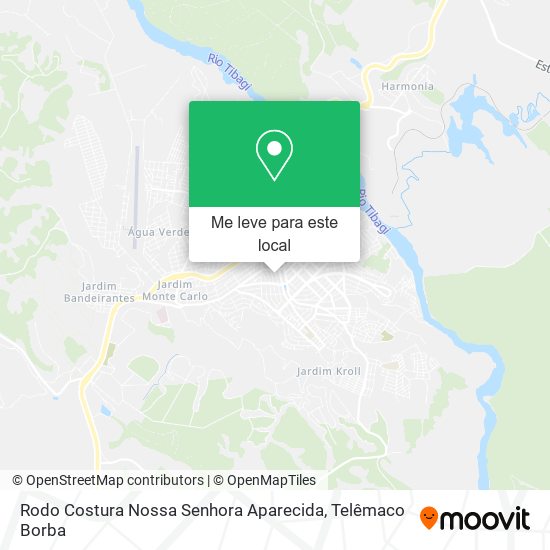 Rodo Costura Nossa Senhora Aparecida mapa