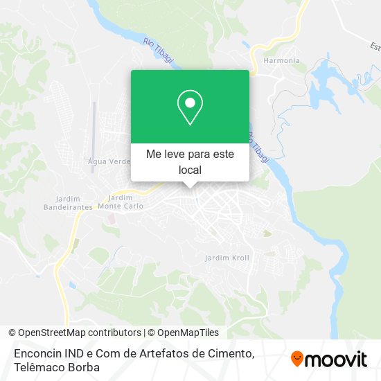 Enconcin IND e Com de Artefatos de Cimento mapa