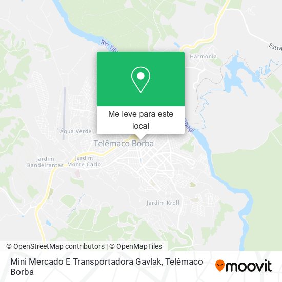 Mini Mercado E Transportadora Gavlak mapa