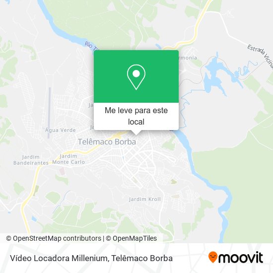 Vídeo Locadora Millenium mapa