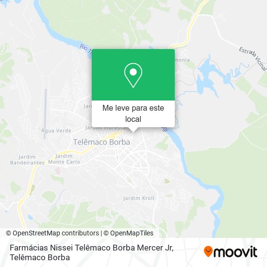 Farmácias Nissei Telêmaco Borba Mercer Jr mapa