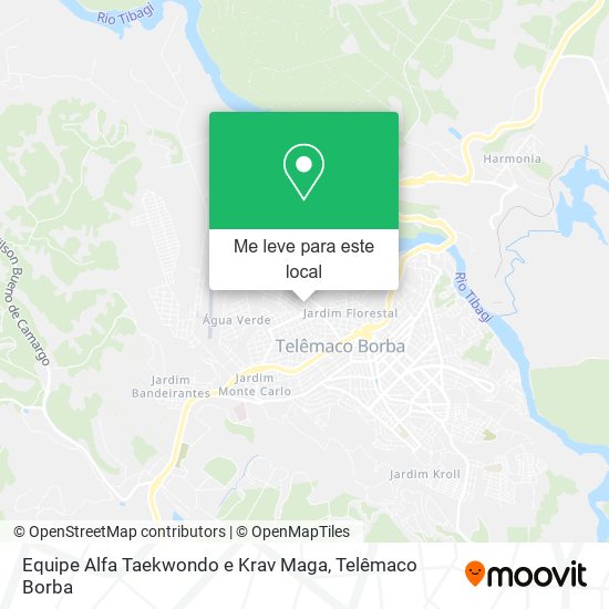 Equipe Alfa Taekwondo e Krav Maga mapa