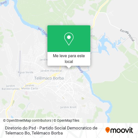 Diretorio do Psd - Partido Social Democratico de Telemaco Bo mapa