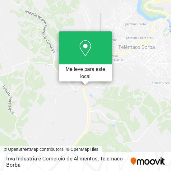 Irva Indústria e Comércio de Alimentos mapa