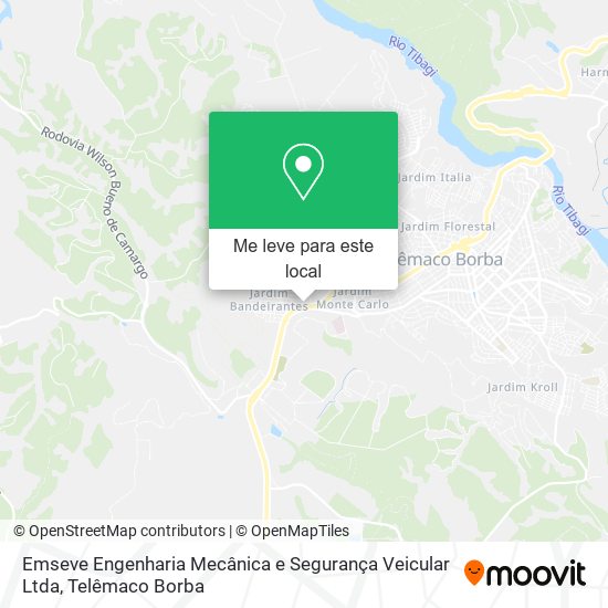 Emseve Engenharia Mecânica e Segurança Veicular Ltda mapa