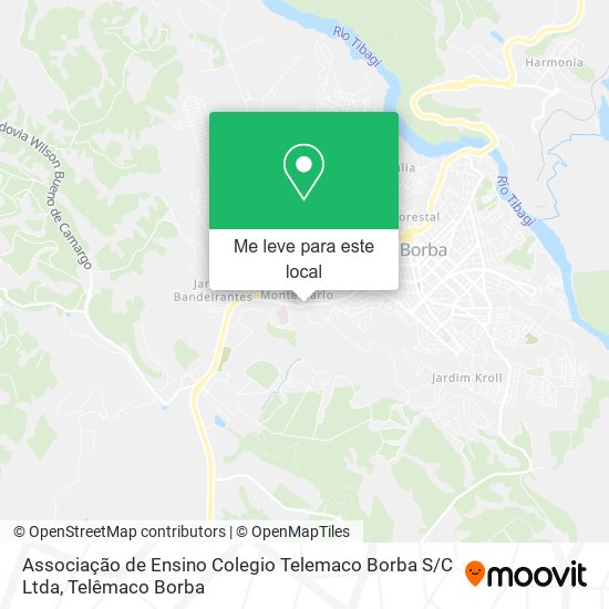 Associação de Ensino Colegio Telemaco Borba S / C Ltda mapa