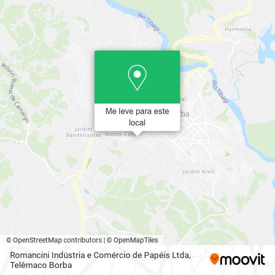 Romancini Indústria e Comércio de Papéis Ltda mapa