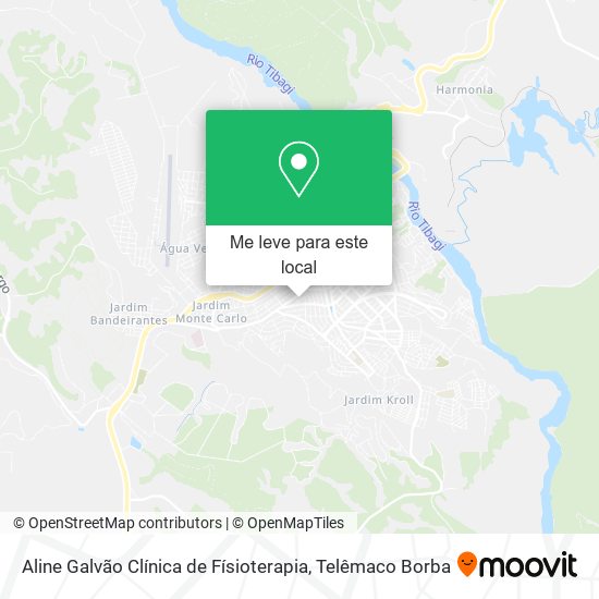 Aline Galvão Clínica de Físioterapia mapa