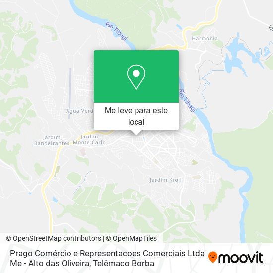 Prago Comércio e Representacoes Comerciais Ltda Me - Alto das Oliveira mapa