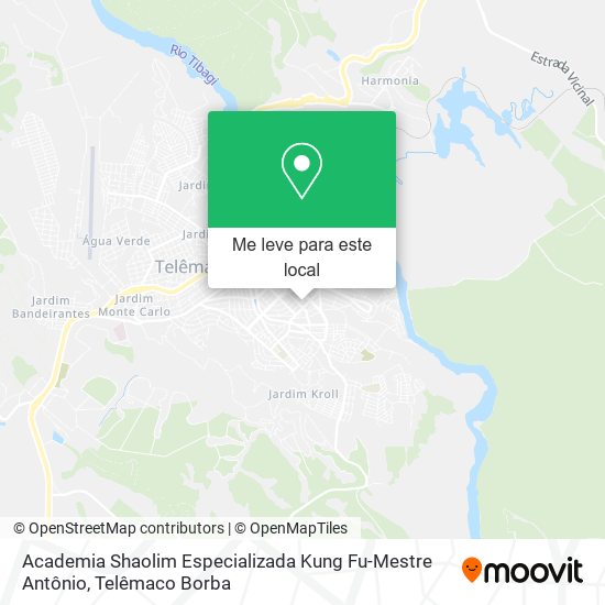 Academia Shaolim Especializada Kung Fu-Mestre Antônio mapa