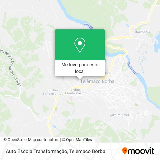 Auto Escola Transformação mapa