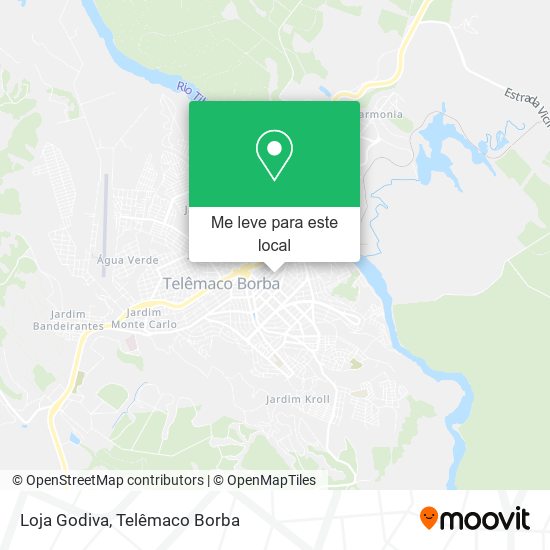 Loja Godiva mapa