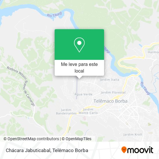 Chácara Jabuticabal mapa