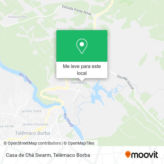 Casa de Chá Swarm mapa