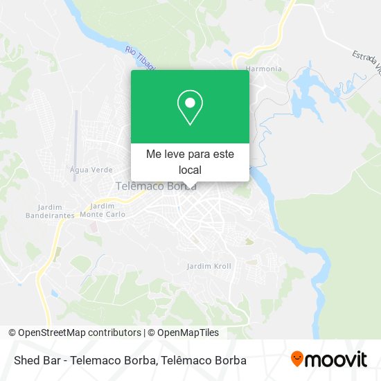Shed Bar - Telemaco Borba mapa