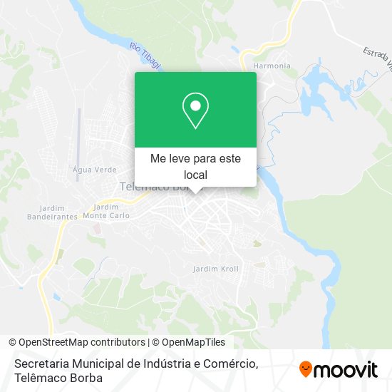 Secretaria Municipal de Indústria e Comércio mapa