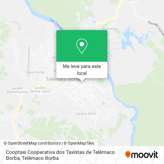 Cooptaxi Cooperativa dos Taxistas de Telêmaco Borba mapa