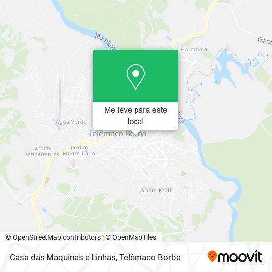 Casa das Maquinas e Linhas mapa