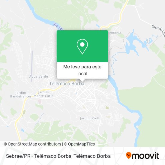 Sebrae/PR - Telêmaco Borba mapa