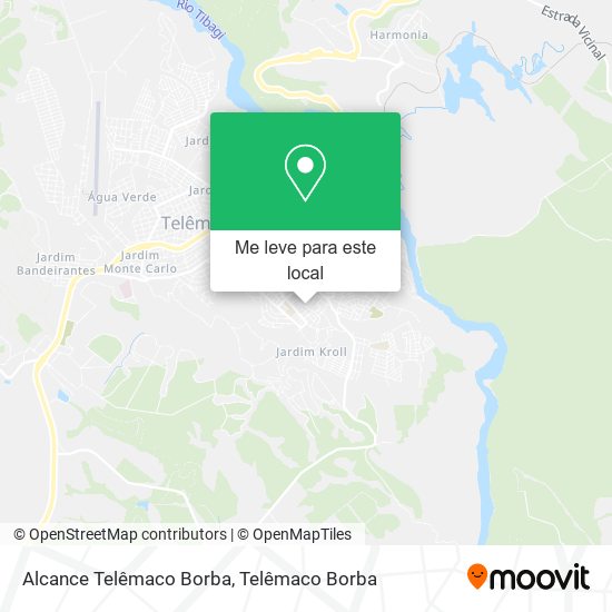 Alcance Telêmaco Borba mapa