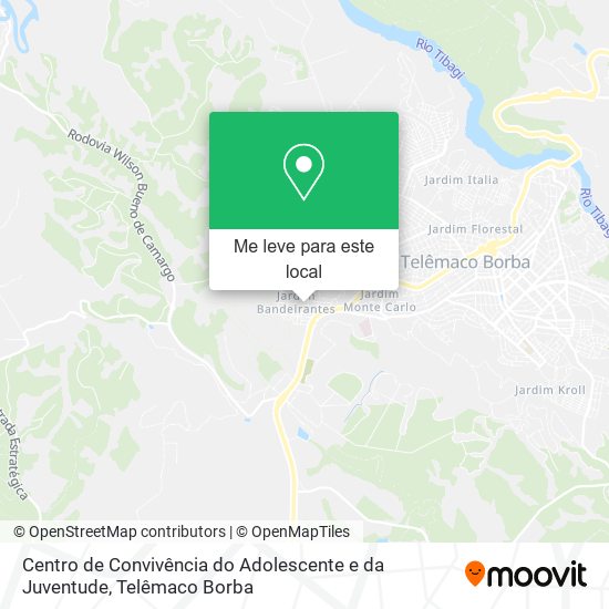 Centro de Convivência do Adolescente e da Juventude mapa