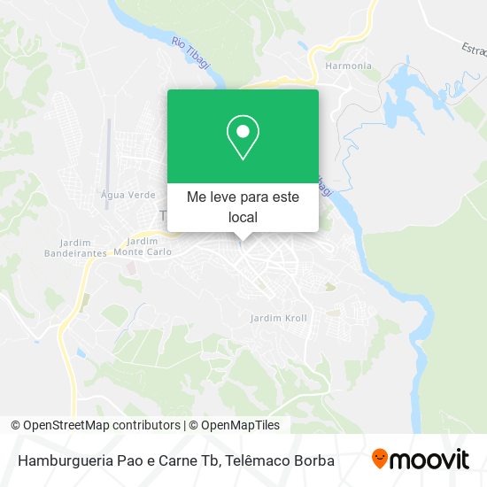 Hamburgueria Pao e Carne Tb mapa