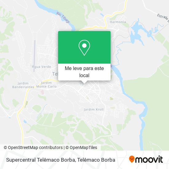 Supercentral Telêmaco Borba mapa