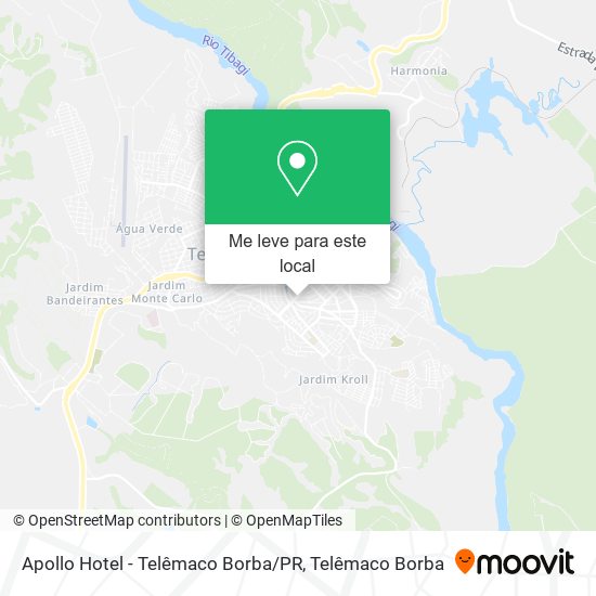 Apollo Hotel - Telêmaco Borba / PR mapa