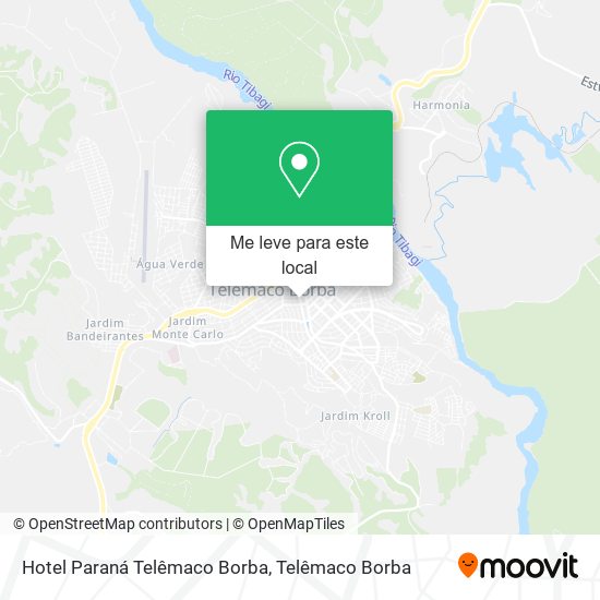 Hotel Paraná Telêmaco Borba mapa