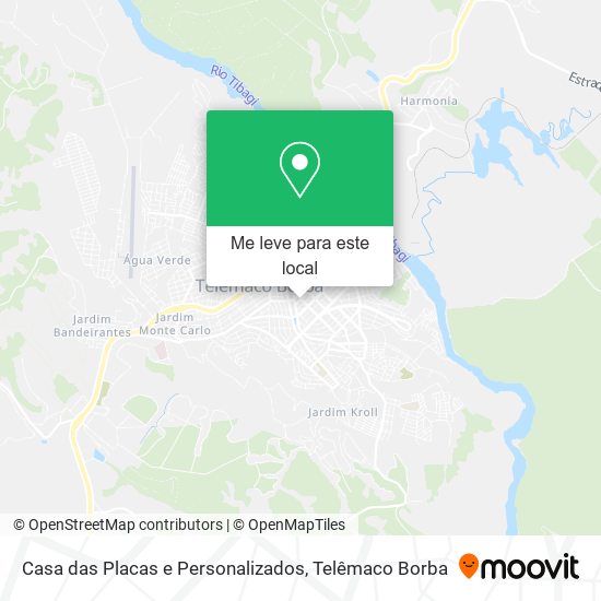 Casa das Placas e Personalizados mapa