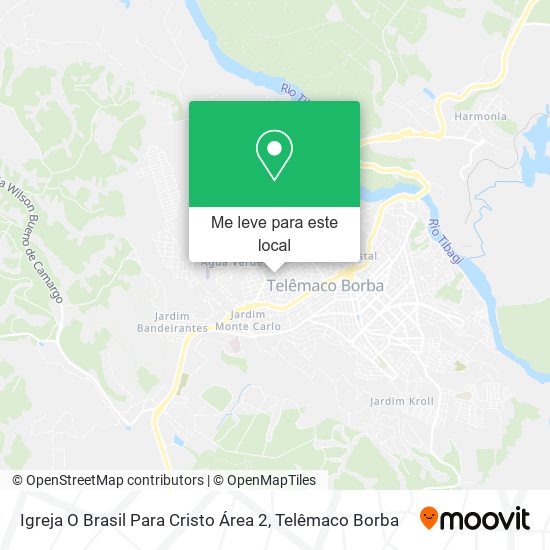 Igreja O Brasil Para Cristo Área 2 mapa