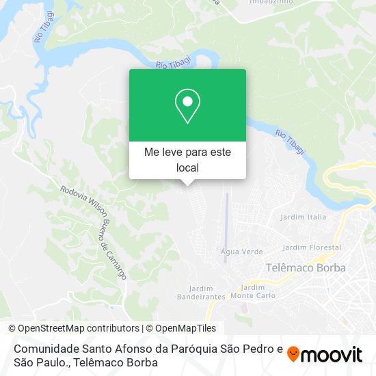 Comunidade Santo Afonso da Paróquia São Pedro e São Paulo. mapa