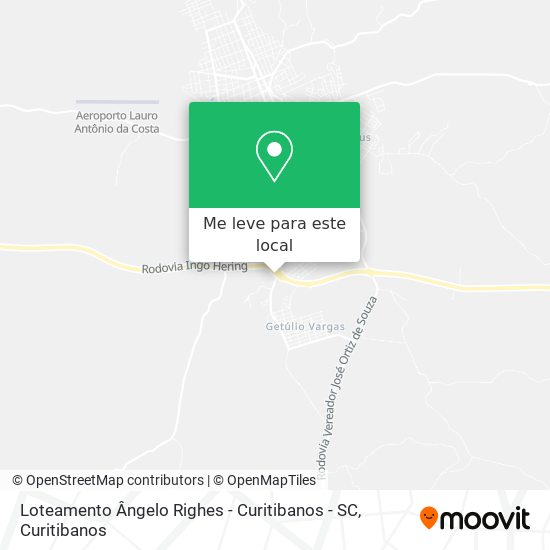 Loteamento Ângelo Righes - Curitibanos - SC mapa