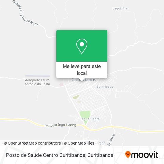 Posto de Saúde Centro Curitibanos mapa