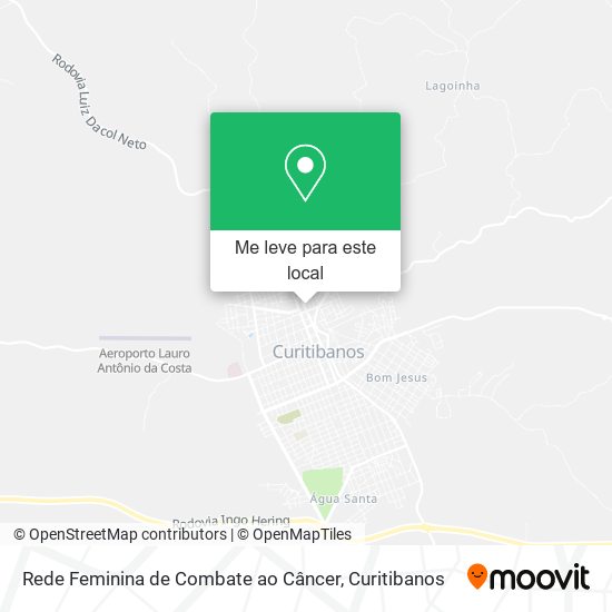 Rede Feminina de Combate ao Câncer mapa