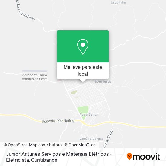 Junior Antunes Serviços e Materiais Elétricos - Eletricista mapa
