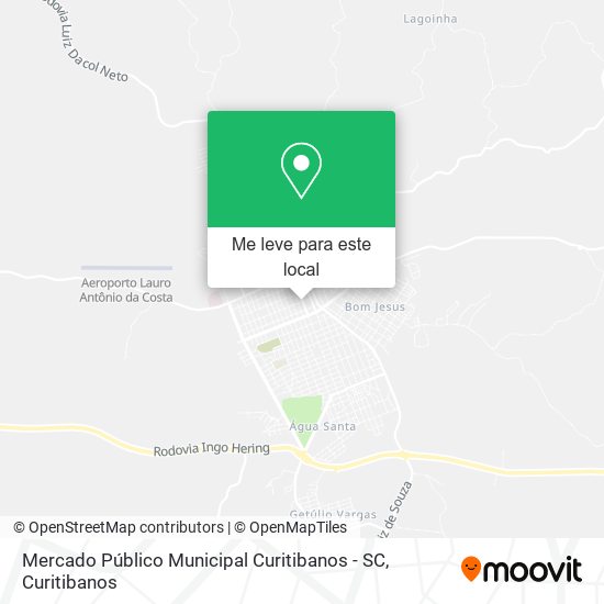 Mercado Público Municipal Curitibanos - SC mapa