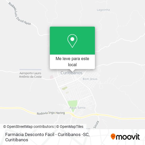 Farmácia Desconto Fácil - Curitibanos -SC mapa