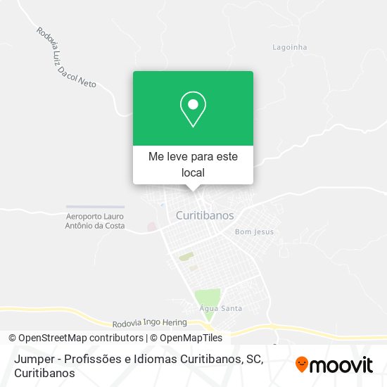 Jumper - Profissões e Idiomas Curitibanos, SC mapa
