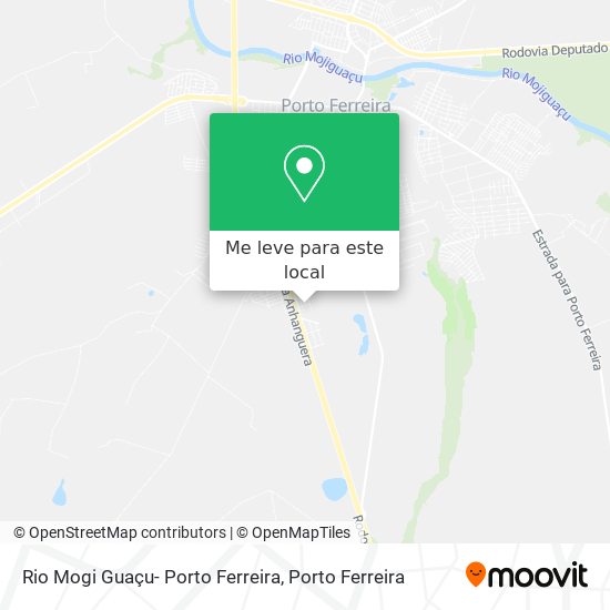 Rio Mogi Guaçu- Porto Ferreira mapa