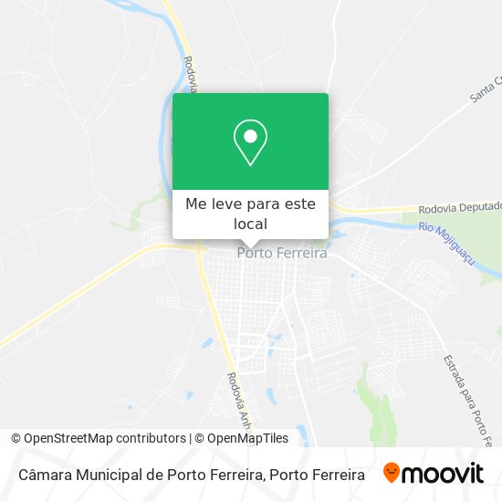 Câmara Municipal de Porto Ferreira mapa