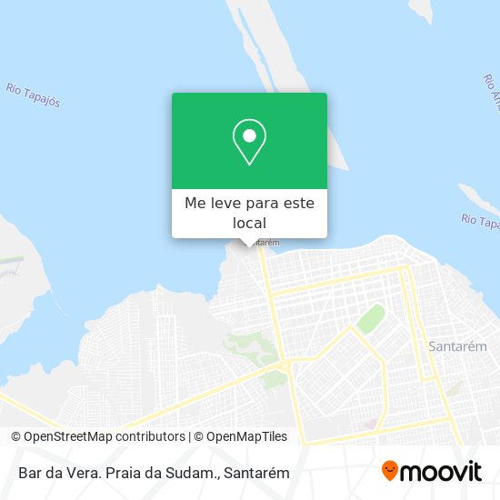 Bar da Vera. Praia da Sudam. mapa