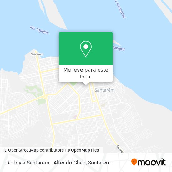 Rodovia Santarém - Alter do Chão mapa