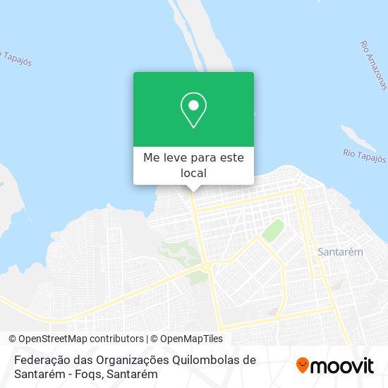 Federação das Organizações Quilombolas de Santarém - Foqs mapa