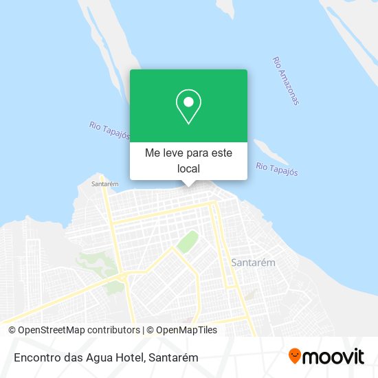 Encontro das Agua Hotel mapa